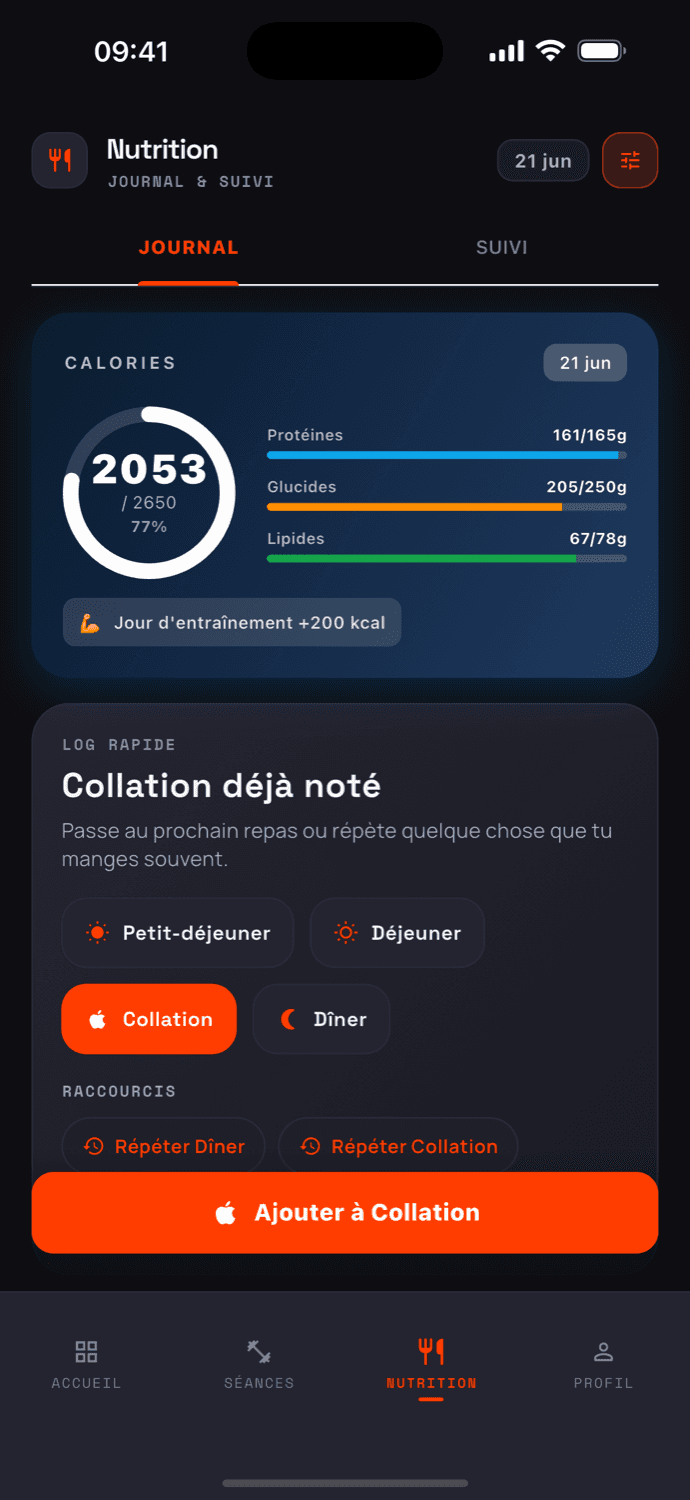 MyZenkaiFit — suivi nutrition et macros
